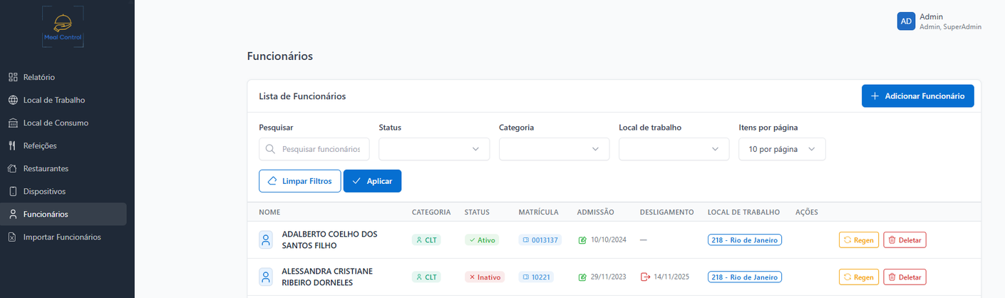 Funcionários